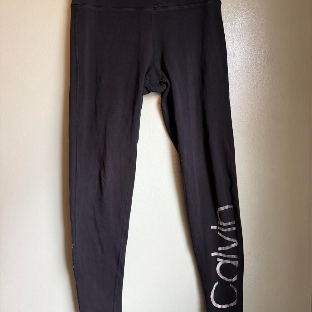 Calvin-klein Women's Black and Grey Leggings